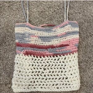handmade mesh crochet tank